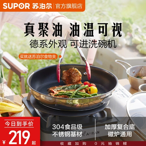 Супер-нержавеющая сталь сковорода Домохозяйственная огненная красная точка на основе масла на основе масла на основе масляной на основе сковороды индукционная плита индукция Wok Universal