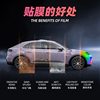 Imported Pet Car Color Change Film, Ultra-Bright Piano Black Warrior, Full Body Car Roof Motorcycle Color Change Modification Film
