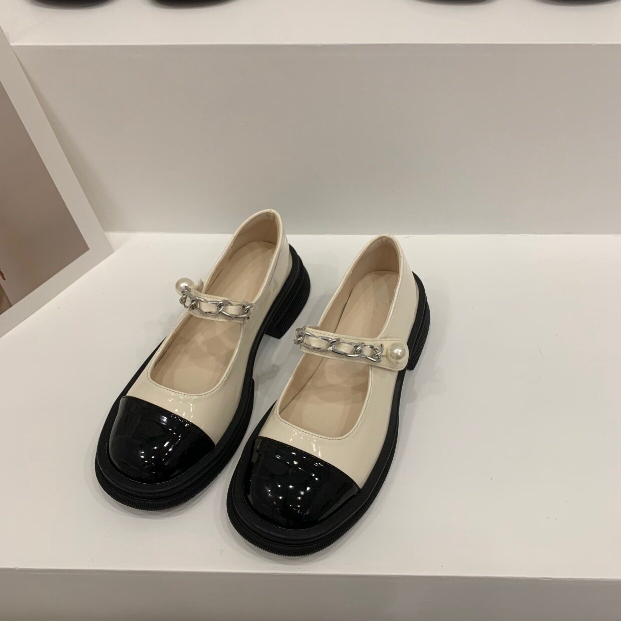 Туфли Мэри Джейн 厚底小香风小皮鞋女鞋子2024新款玛丽珍黑色春秋冬季加绒乐福单鞋 OTHER