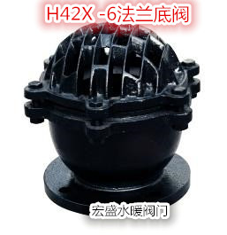 H42X -6 cast iron flange bottom valve water pump suction valve flange bottom valve backstop valve check valve