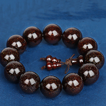 Indian small leaf red sandalwood hand string millennium old material high oil dense male and female beads bracelet sandalwood Wen play 108