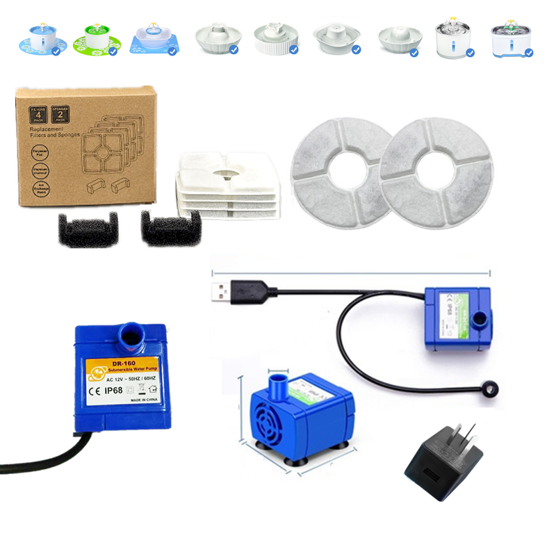 Pet Water Pump Global Light Cat Water Drinking Bottom Pet Automatic Flower Socket Power Supply