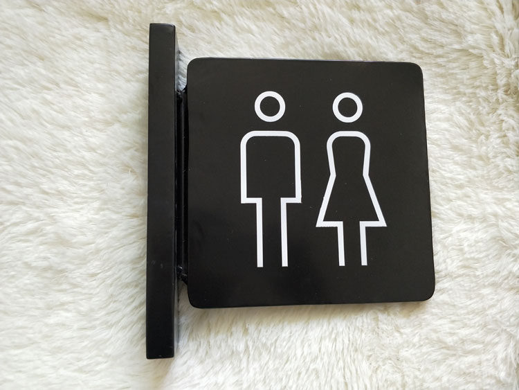 Eurostyle Iron Art Decoration Listed Doorway Mall Storefront Bathroom Toilet signs Men's Toilet WC WC