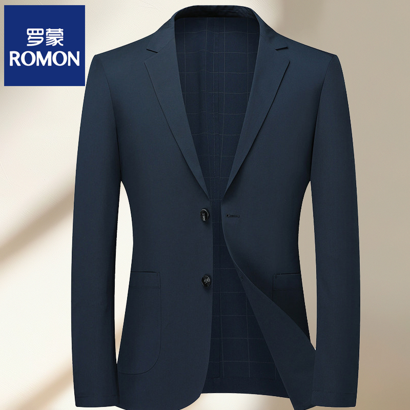 Romon Business Thin Stretch Breathable Casual Suit 2026 Spring and Summer Men's Dad Suit Business High-End Jacket