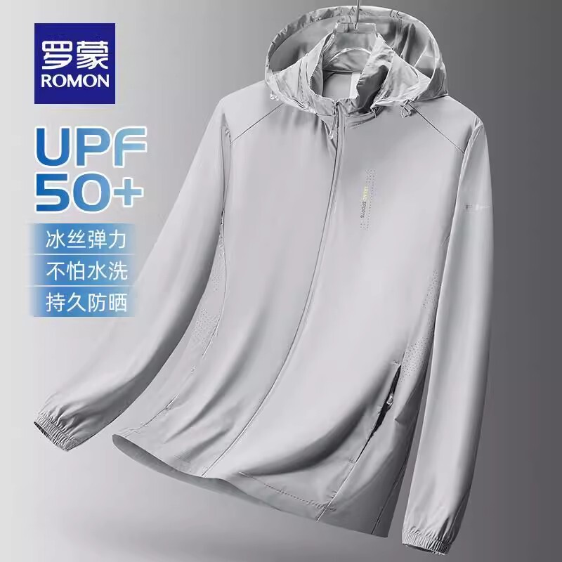 Romon Ice Silk Breathable Sun Protection Clothing, Unisex Casual Sun Protection Jacket 2026, Thin Outdoor Coat with Detachable Hood