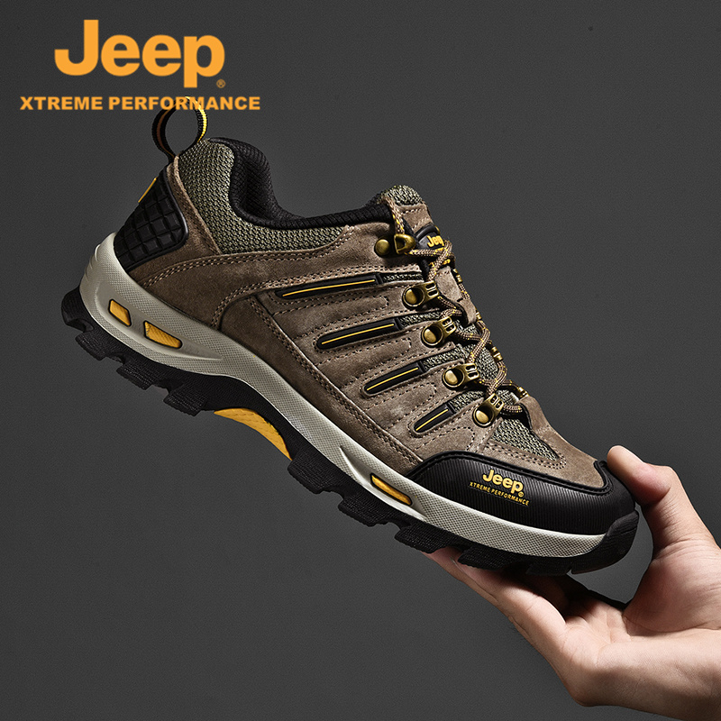 Jeep jeep men's shoes 2021 new breathable outdoor sports hiking shoes all-match lightweight hiking travel shoes men
