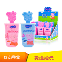 Piggy Page Ice Cream Styllollipop 12 Whole Box Strawberry Flavored Candy Snacks Kids Creative Food
