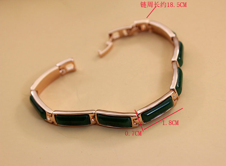 Winnie Wahira hình học hình chữ nhật opal vòng đeo tay nữ khí chất hoang dã vòng tay trang sức người yêu món quà - Vòng đeo tay Cuff vòng tay nam bạc