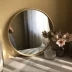 Bắc Âu INS đơn giản rèn sắt tường vàng treo gương tròn gương trang điểm gương phòng tắm gương vanity gương treo gương tròn - Gương