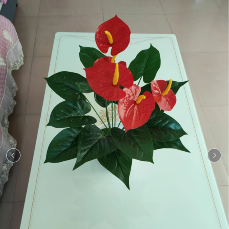 Vận chuyển mô phỏng cây xanh Anthurium hoa giả phòng khách trang trí cây xanh sàn nhựa giả hoa trang trí chậu cây cảnh - Hoa nhân tạo / Cây / Trái cây