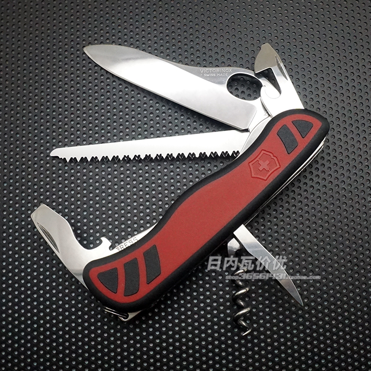 Swiss Army Knife Lưỡi dao phẳng chính hãng Mở đơn Forester 0.8361.mc 111mm Ngoài trời Lớn Đỏ Đen Trượt dao quân dụng