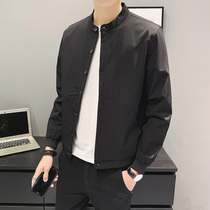 Jacket coat mens spring and autumn Korean version 2021 new trendy handsome slim Joker mens casual baseball uniform