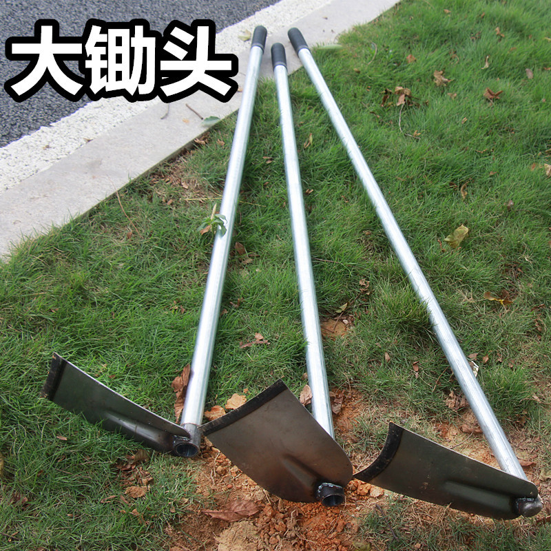 Stainless steel agricultural large hoe Home Digging Earth Hoe Grass Seed for a Barren Long Handle Hoe Seed plant Hoe Ground Farm Furniture