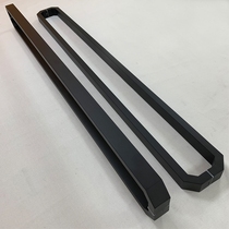 Glass door handle frosted black and white steel hole distance luxury door double door Stainless steel simple brushed handle spot