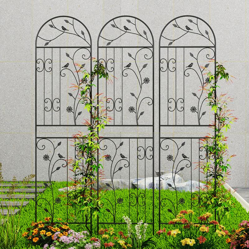 Clematis Climbing Trellis Garden Rose Support Pole Iron Flower Stand Plant Climbing Frame Outdoor Planting Fence