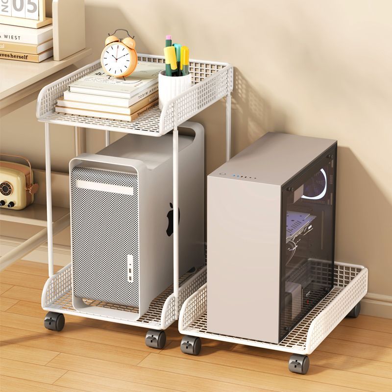 Computer host bracket bracket removable chassis base with pulley rack Home desktop office tray