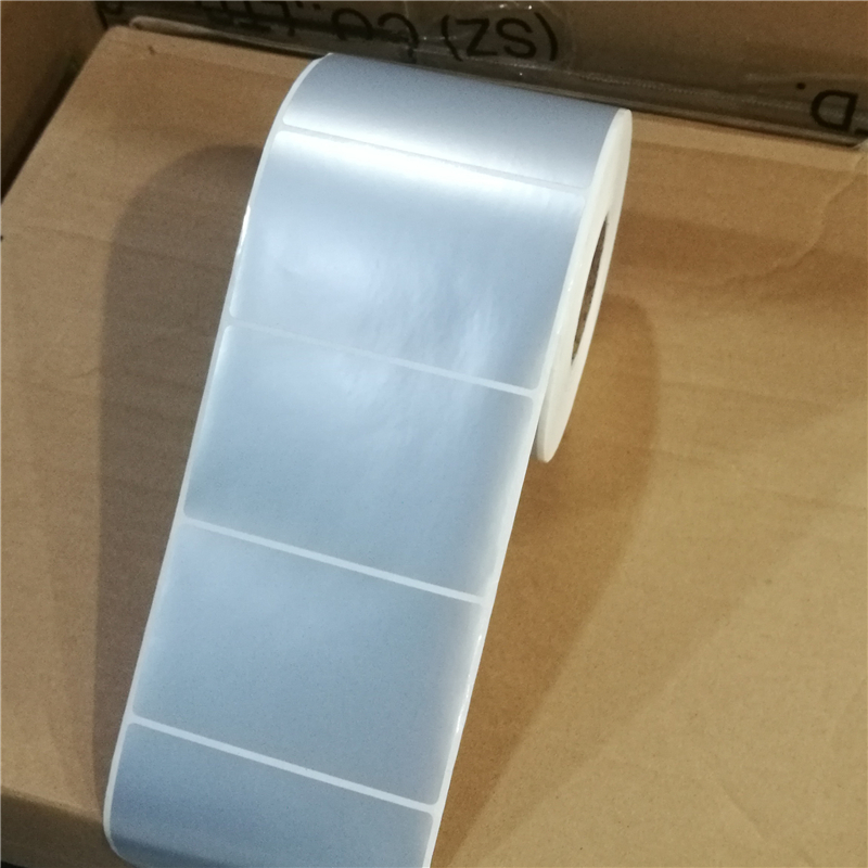 Hot pin waterproof without dry adhesive paper 80X50PET matte silver sticker TSC244 G500 mp cp2140 ZT210 230410510 