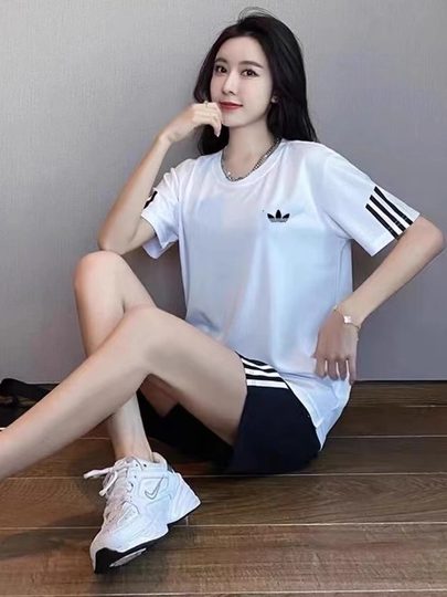 Brand Women's Sportswear Casual Fashion Couple Set Men's Summer Breathable Running Shorts Quick-Drying Two-Piece Set