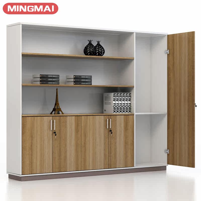 Mingmai furniture file cabinet wooden storage information cabinet combination cabinet with lock floor boss bookcase many places