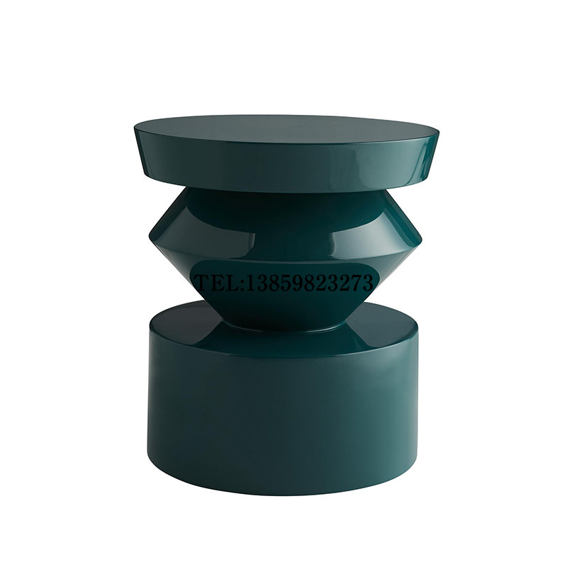 Nordic light luxury solid wood corner table simple modern model room living room club side table designer sales office small round table