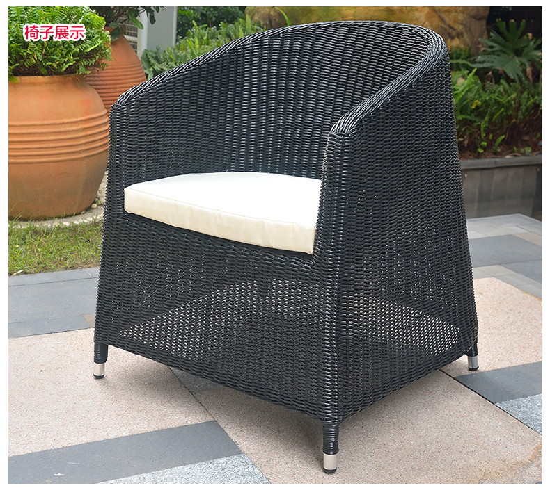 Ghế wicker ba mảnh ban công bàn cà phê nhỏ ngoài trời ngoài trời sân giải trí sân thượng ban công bàn ghế hiện đại nhỏ gọn mẫu bàn ghế ngoài trời đẹp
