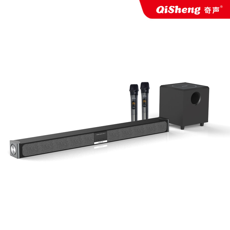 Qisheng Soundbar Speaker Karaoke Home Living Room Tv Projector Speaker Bluetooth Subwoofer Ktv Home Theater