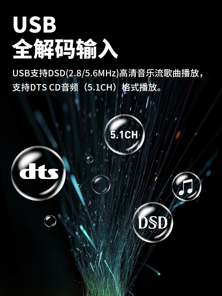 Qisheng Power Amplifier 7.1 Home Theater Home High-Power Professional Bluetooth Fever Hifi Subwoofer Ktv Audio