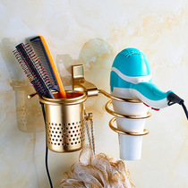 Non-perforated blowing rack multifunctional Hair Dryer rack toilet space aluminum air duct storage rack hairdressing rack