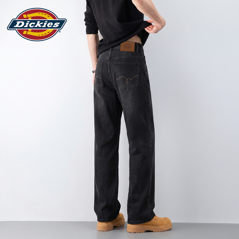 Dickies High-End Luxury Four-Way Stretch Black Jeans for Men 2026 New Straight Loose Casual Long Pants Dickies High-End Luxury Four-Way Stretch Black Jeans for Men 2026 New Straight Loose Casual Long Pants