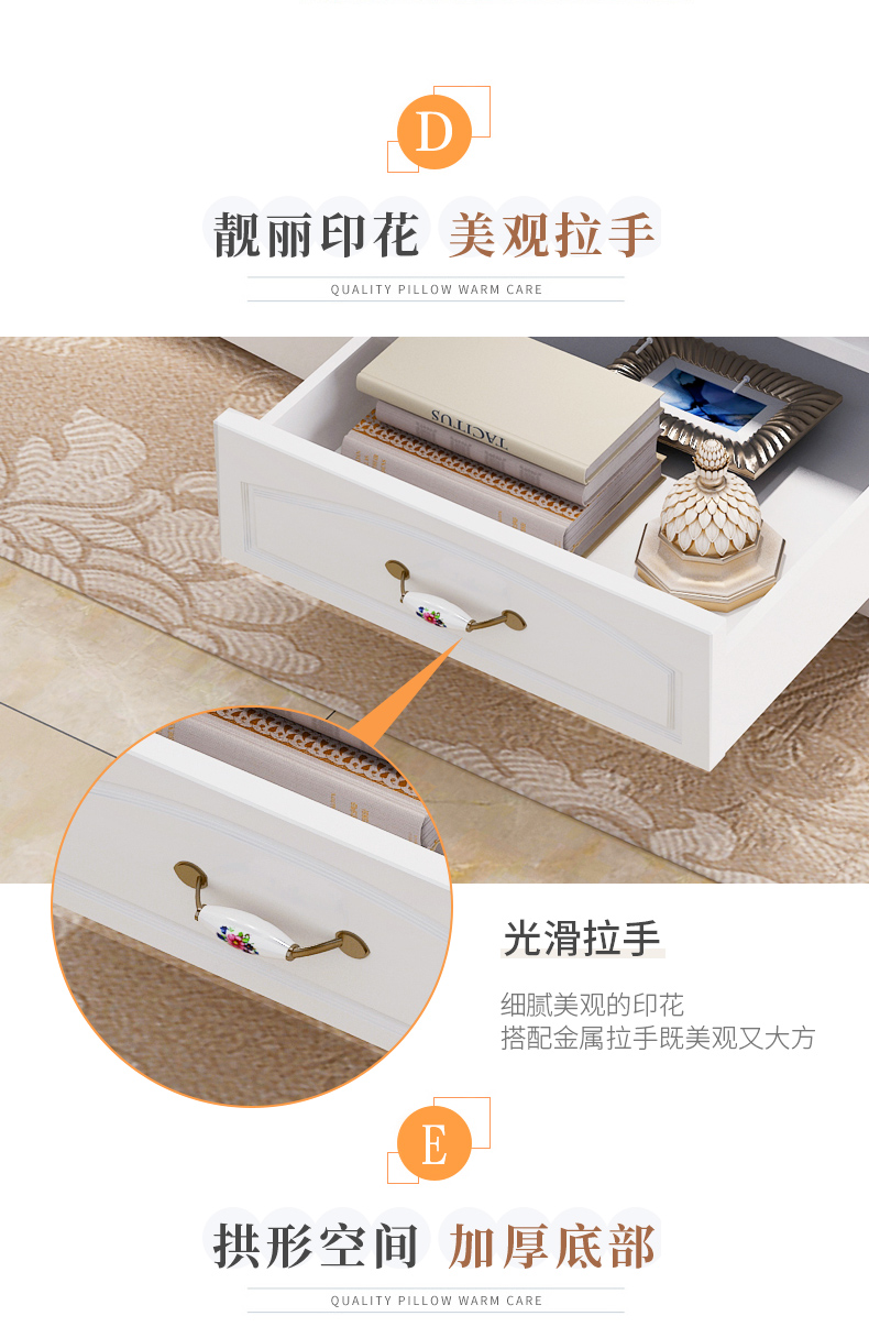 Bắc Âu kết hợp bàn cà phê tủ TV phòng khách căn hộ nhỏ tối giản hiện đại với tủ phòng ngủ tiết kiệm tủ TV đơn giản - Buồng tủ 3 buồng