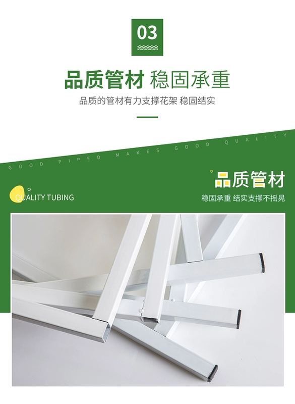 Kệ hoa xanh nhiều lớp trong nhà đặc biệt cung cấp phòng khách không gian tỉnh ban công treo hoa lan đứng sàn sắt rèn thịt hoa chậu - Kệ kệ sắt 3 tầng