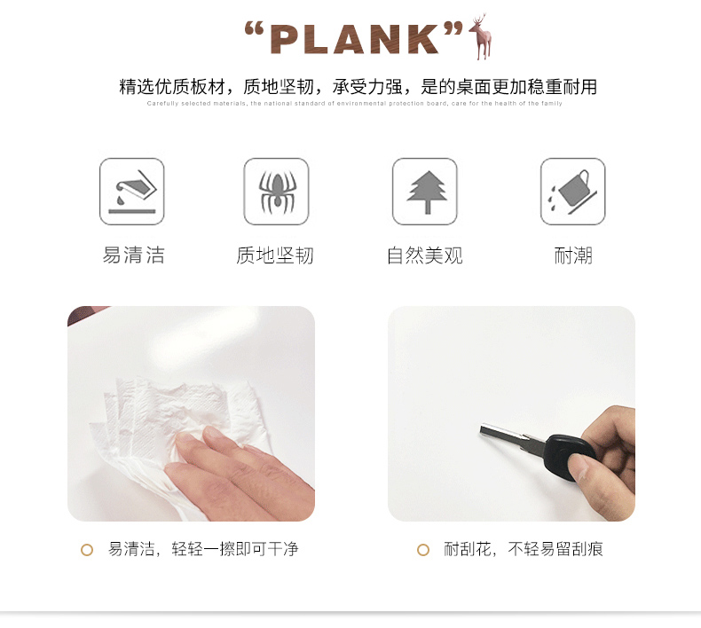 Bàn ăn gỗ rắn Bắc Âu kết hợp bàn ghế gia đình 6 người hiện đại tối giản bàn tròn căn hộ nhỏ ăn bàn ăn - Bàn bàn học chống gù chống cận dergo