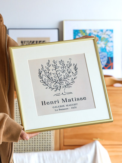 Nordic simple square aluminum alloy advertising frame display photo frame wall hanging empty frame puzzle sketch framed outer frame