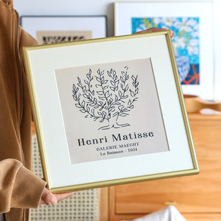 Nordic Minimalist Square Aluminum Alloy Advertising Frame Display Photo Frame Wall-Mounted Empty Frame Puzzle Sketch Mounting Outer Frame