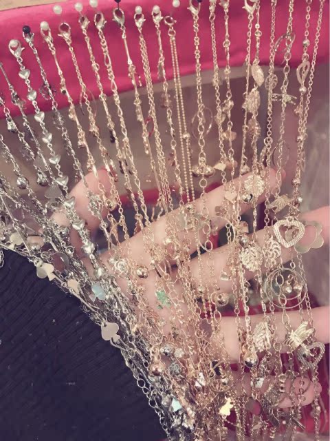 Thưởng cho khách hàng mới và cũ Hợp kim đa năng vòng đeo tay không phai + vòng chân tổng cộng 5 nhân dân tệ - Vòng chân lắc chân nữ đẹp