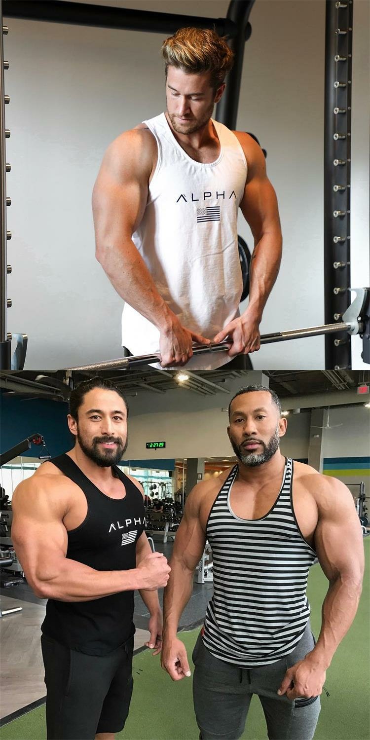 Cơ bắp anh tập thể dục thể hình tập thể dục vest nam quần thể thao quần cotton thoáng khí mồ hôi mỏng áo thun nam thể thao