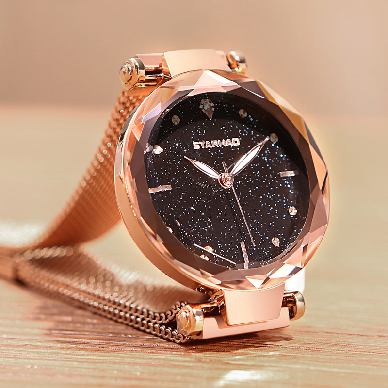 Xinghao vibrato with the same starry sky watch fashion light luxury niche style net red quartz watch 2021 student watch female waterproof