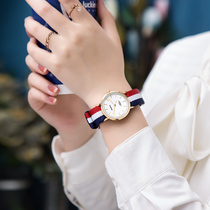 Star Hao student watch male simple tide fashion waterproof quartz watch European and American style casual canvas nylon with watch female