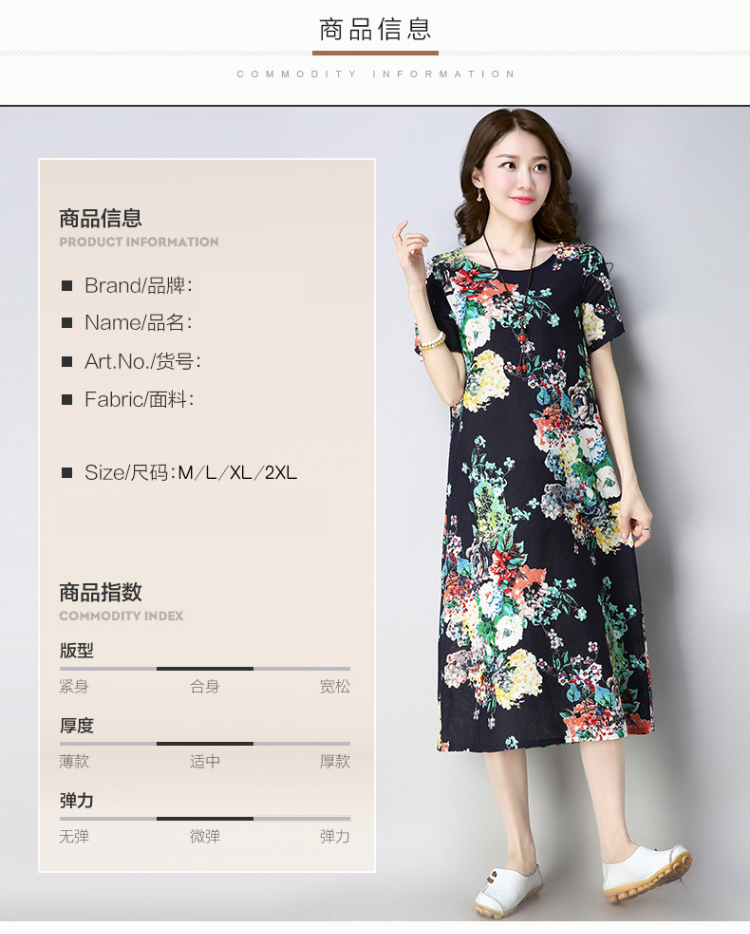 Robe femme en Coton et lin - Ref 3327112 Image 18