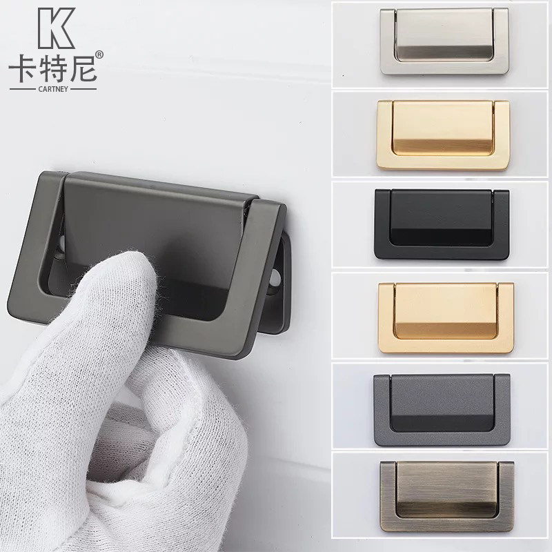 Drawer cabinet bedside wardrobe door paperback dark handle tatami modern minimalist American invisible open handle