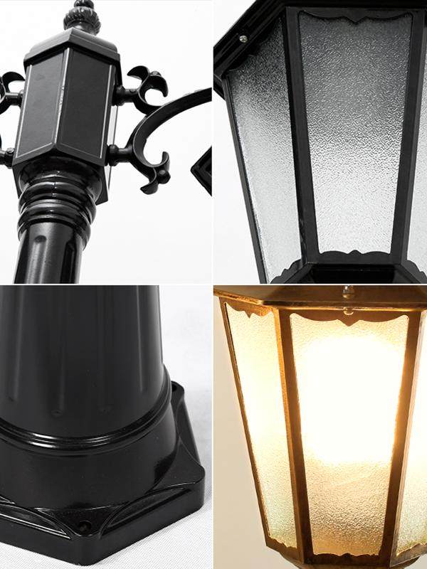 Community Street Lights, Household Outdoor Waterproof Landscape Lights, Garden Villa Double-Headed Led Road Lights, European-Style Courtyard Lights 3m