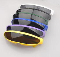 Fiery Hot Selling Personality Sunglasses Male and female Chaumen X-Men X-Men SUPER COOL GLASSES OUTDOOR SPORTS SUNGLASSES WHITE FRAME BLUE