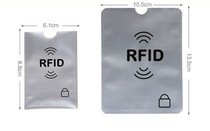 Hot sale card sleeve aluminum foil shielding card cover anti-demagnetization bank card case anti-RFID scanning aluminum foil card cover to order LOGO
