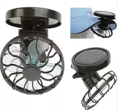 Solar fan clip fan Hat sun hat outdoor cap clip mini fan portable fan