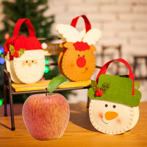 Christmas decoration Q version gift bag Apple box kindergarten gift bag Santa Claus snowman hand candy bag