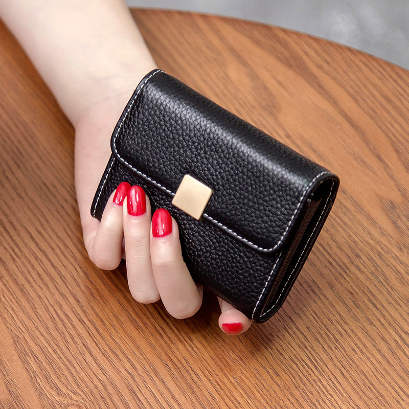 Card holder men's multi-card position first layer cowhide card holder female leather card holder European and American credit card sleeve simple organ card holder