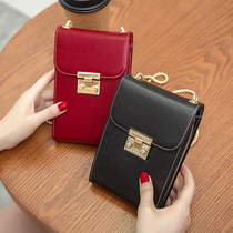 2021 summer new first layer cowhide mobile phone bag female shoulder bag Korean version wild leather mini bag