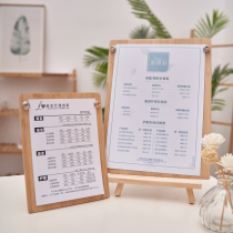 Member recharge card custom wooden price list beauty salon price list health menu wooden menu board