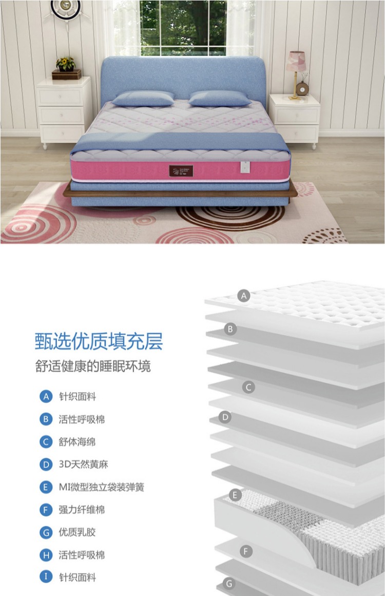 Agnes Princeton con nệm dừa tự nhiên cọ mat 1,2 1,5 m phần mềm tùy chỉnh-thực hiện và phần cứng dual-Seine - Nệm nệm 1m8