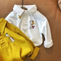 Chen Ma 2020 Autumn children polo shirt boys and boys cartoon long sleeve cotton T-shirt baby base shirt coat tide